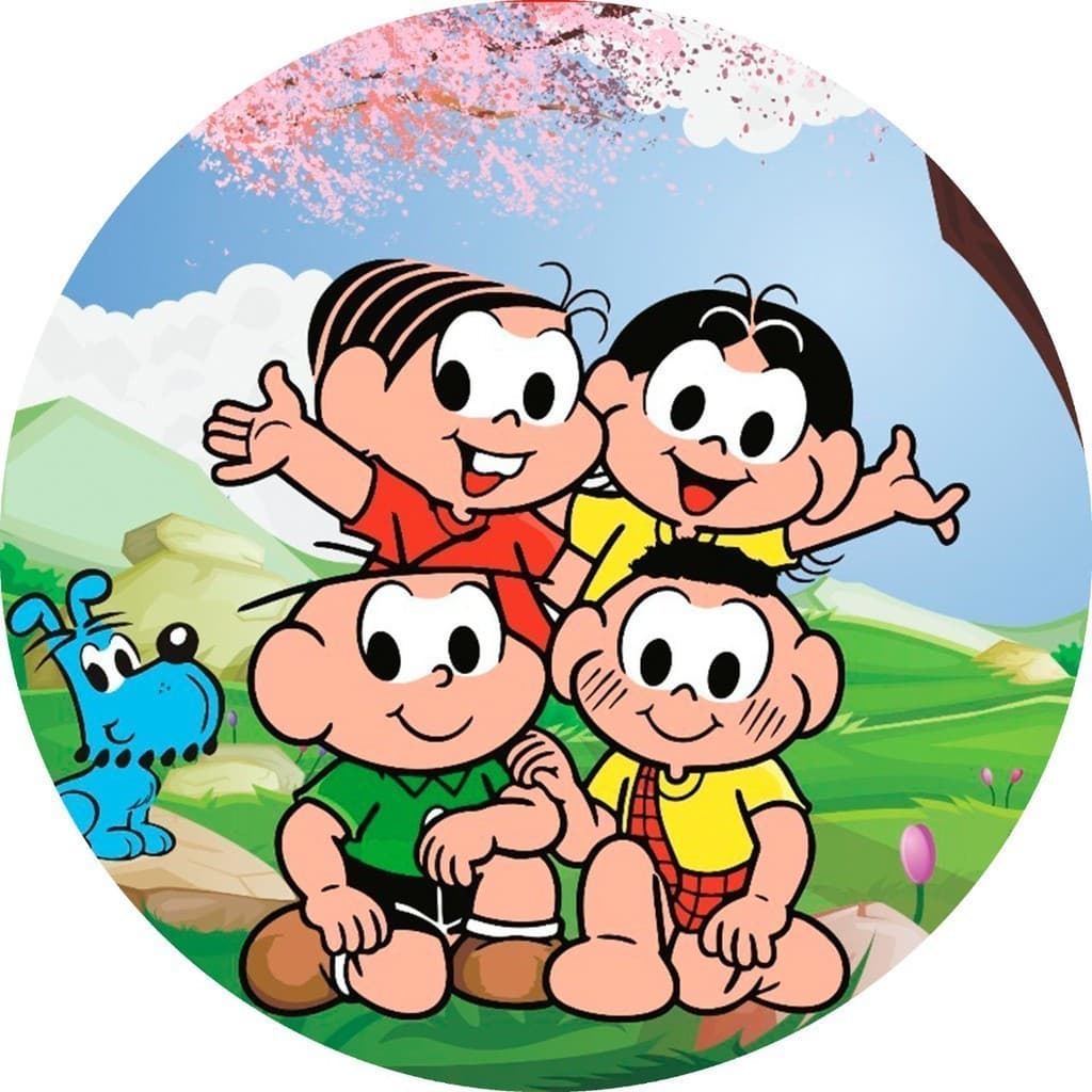 50 ADESIVOS PERSONALIZADOS REDONDO 5X5 TURMA DA MONICA