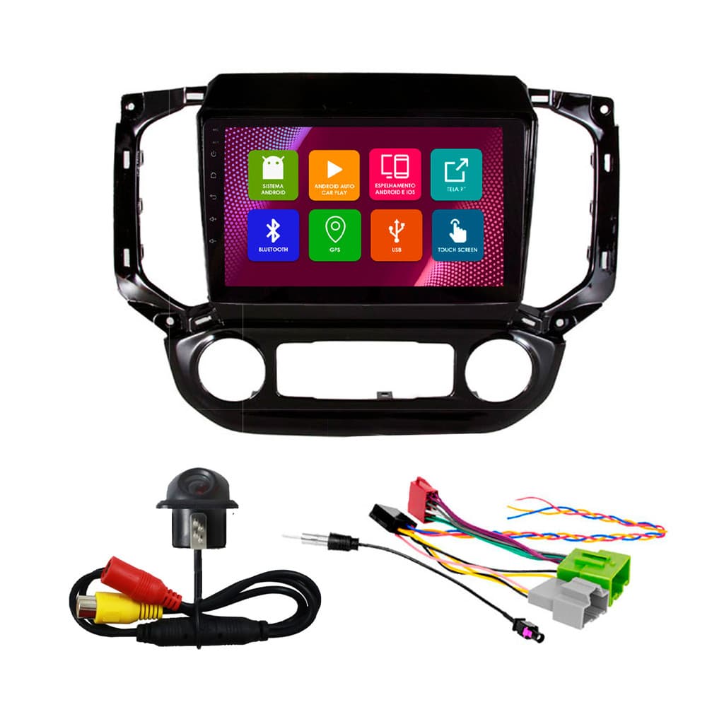 Kit Multimídia 9 Pol S-10 Ar Digital 2016 2017 A 20 21 22 23 2024 Android 2Gb Ram 32Gb Flash Quad-Core 2 Din Black Piano