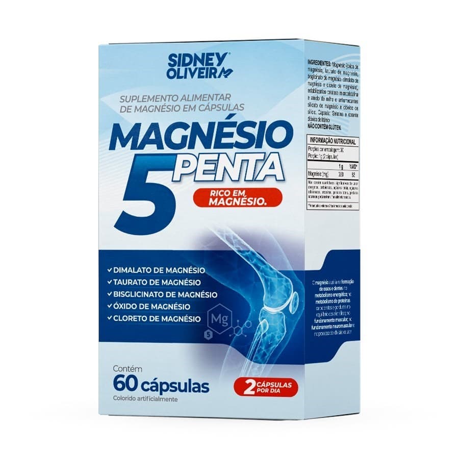 MAGNESIO PENTA C/60 CAPSULAS SIDNEY OLIVEIRA