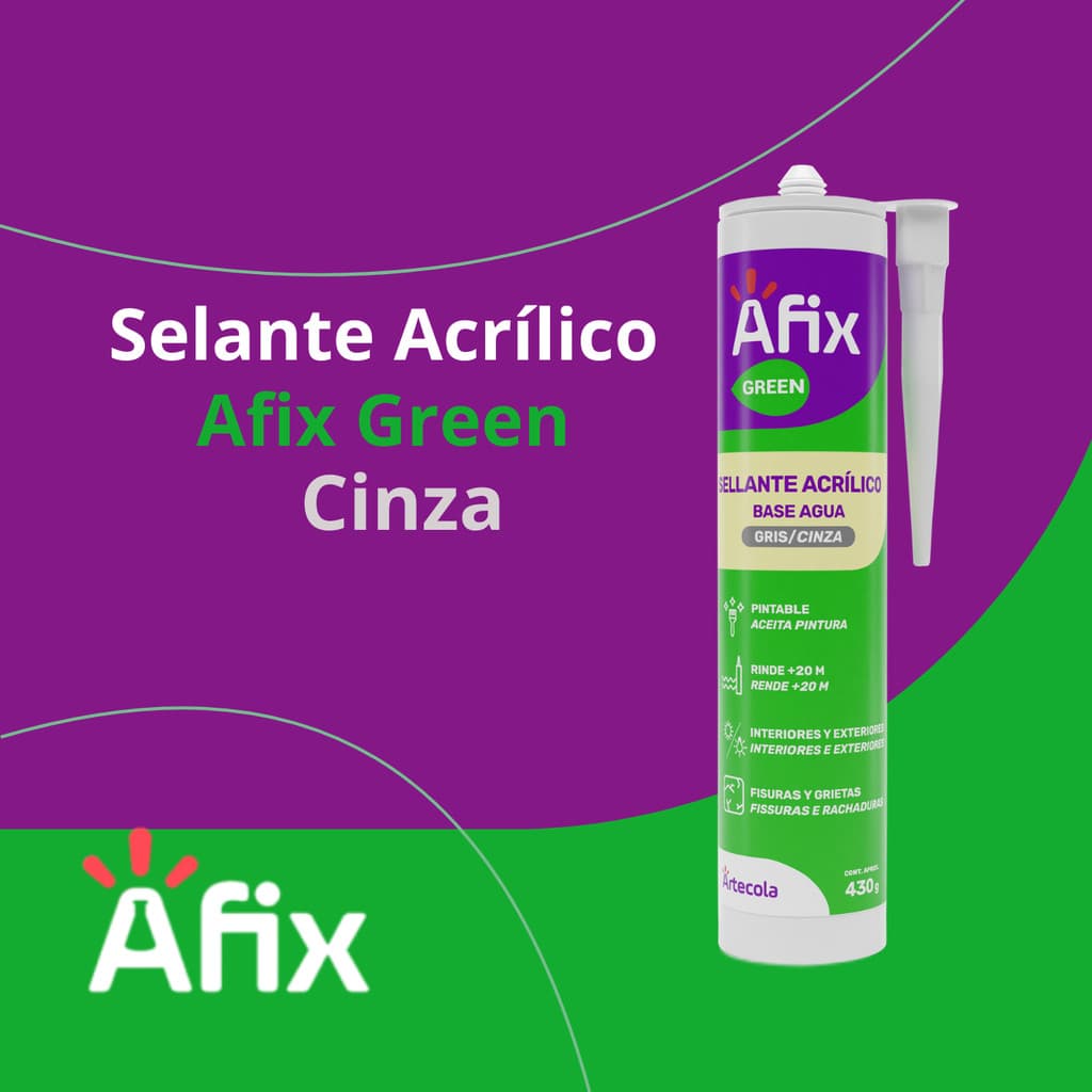 Selante Base D'água Cinza 430g - Afix