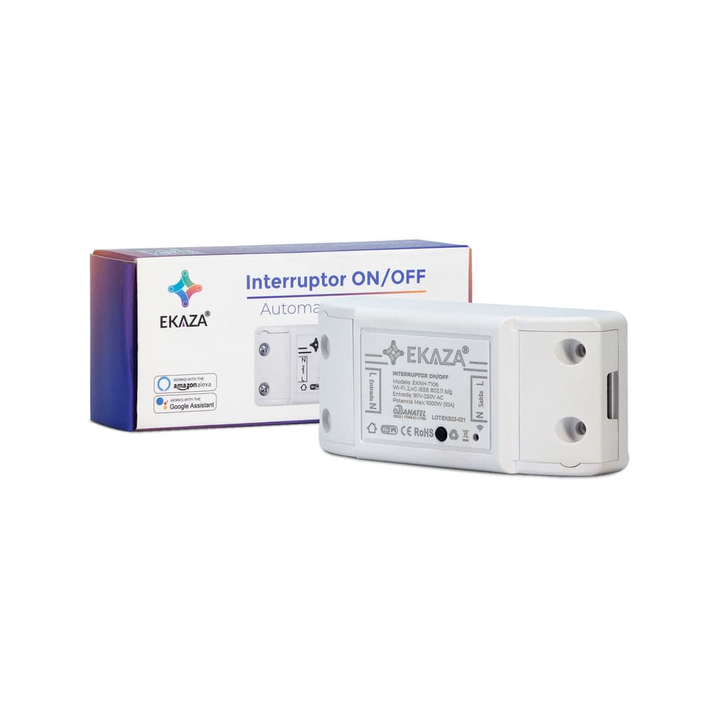 Interruptor Inteligente Wifi Módulo Relé Smart 10A Alexa Google Automação Smartlife Basic App Ekaza
