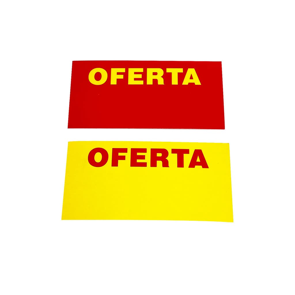 Cartaz Preço Oferta Etiqueta (10x5 cm) - 100 unidades