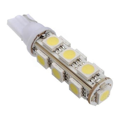 Kit 6 Lâmpadas T10 13 Leds Branca Pingo W5w Luz 5050 6000k