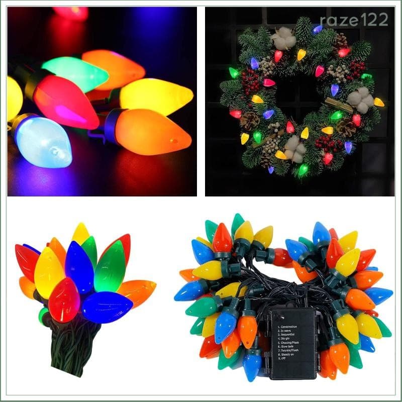 [Raze122] Luzes De Natal Multicoloridas Decoração Casa Nolvety Ao Ar Livre Para Decorações De Festas De Casamento