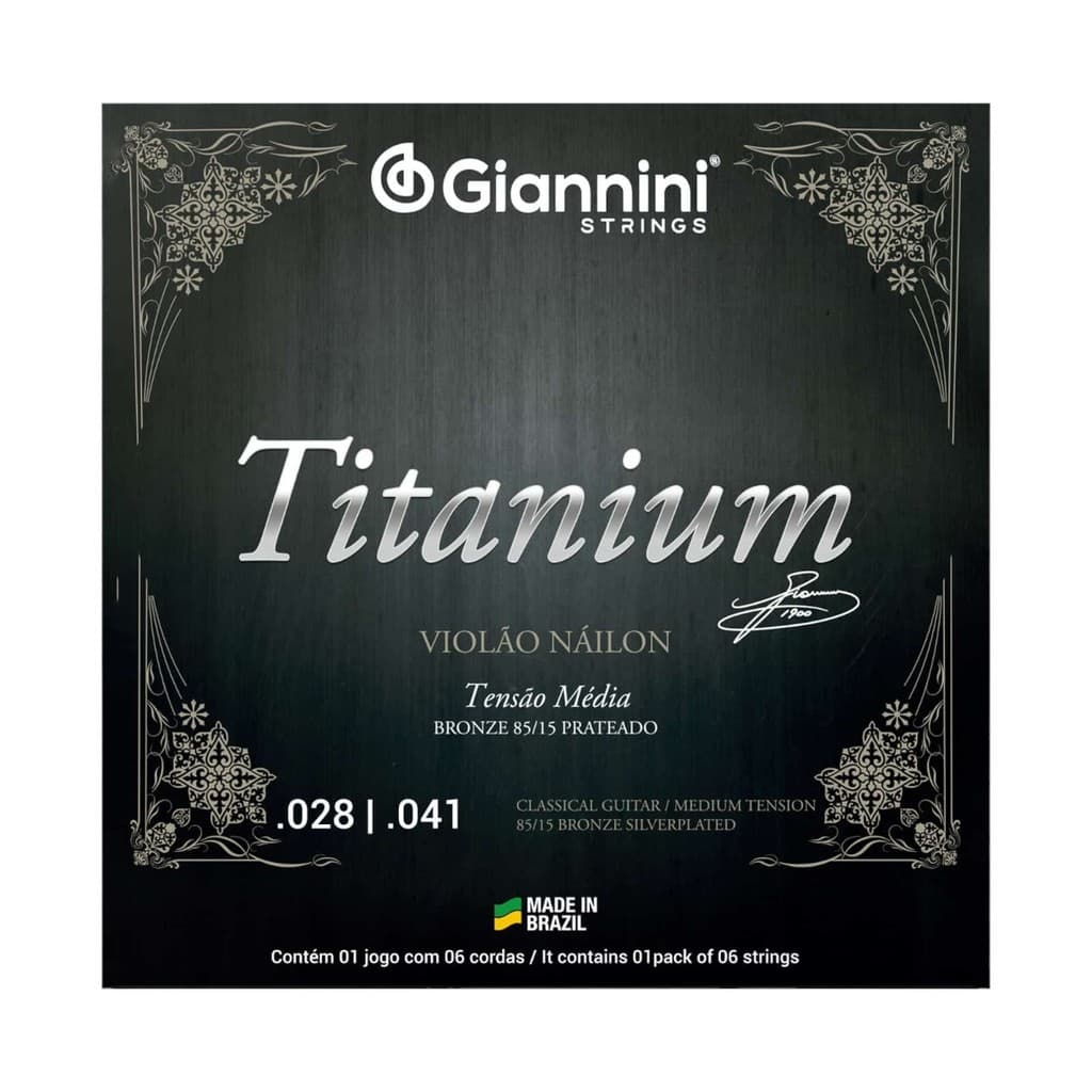 Encordoamento Corda Giannini Violão Nylon Titanium Média