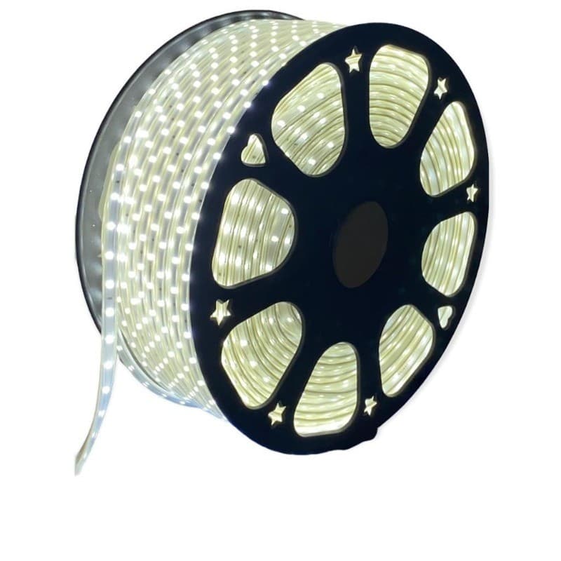 Fita Mangueira De Led Achatada 100 Metros 6000k 110/220v + Fonte de Alimentação