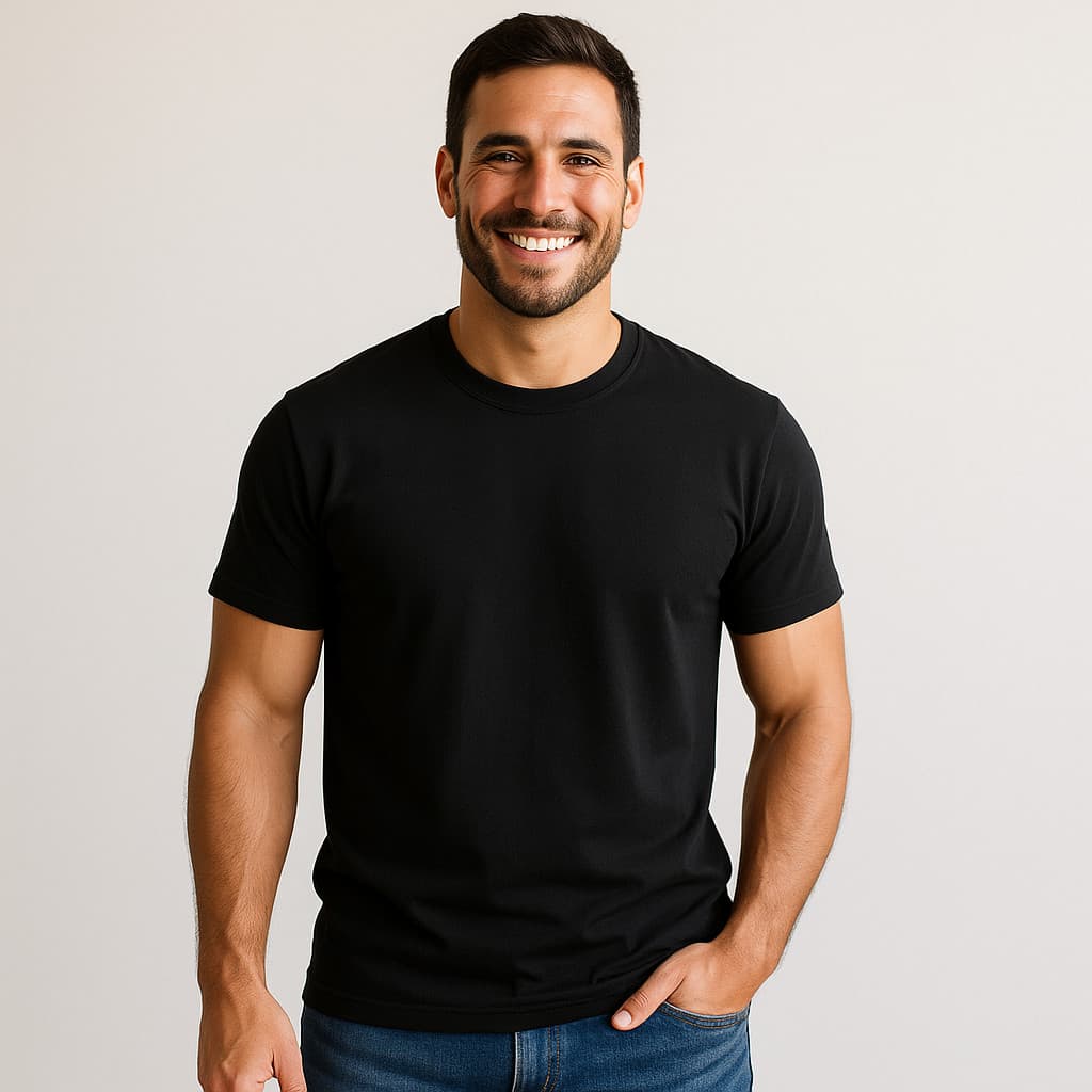 Camiseta Básica Lisa Elegante Casual Uso Do Dia A Dia Alta Tecnologia Não Desbota Costura Reforçada