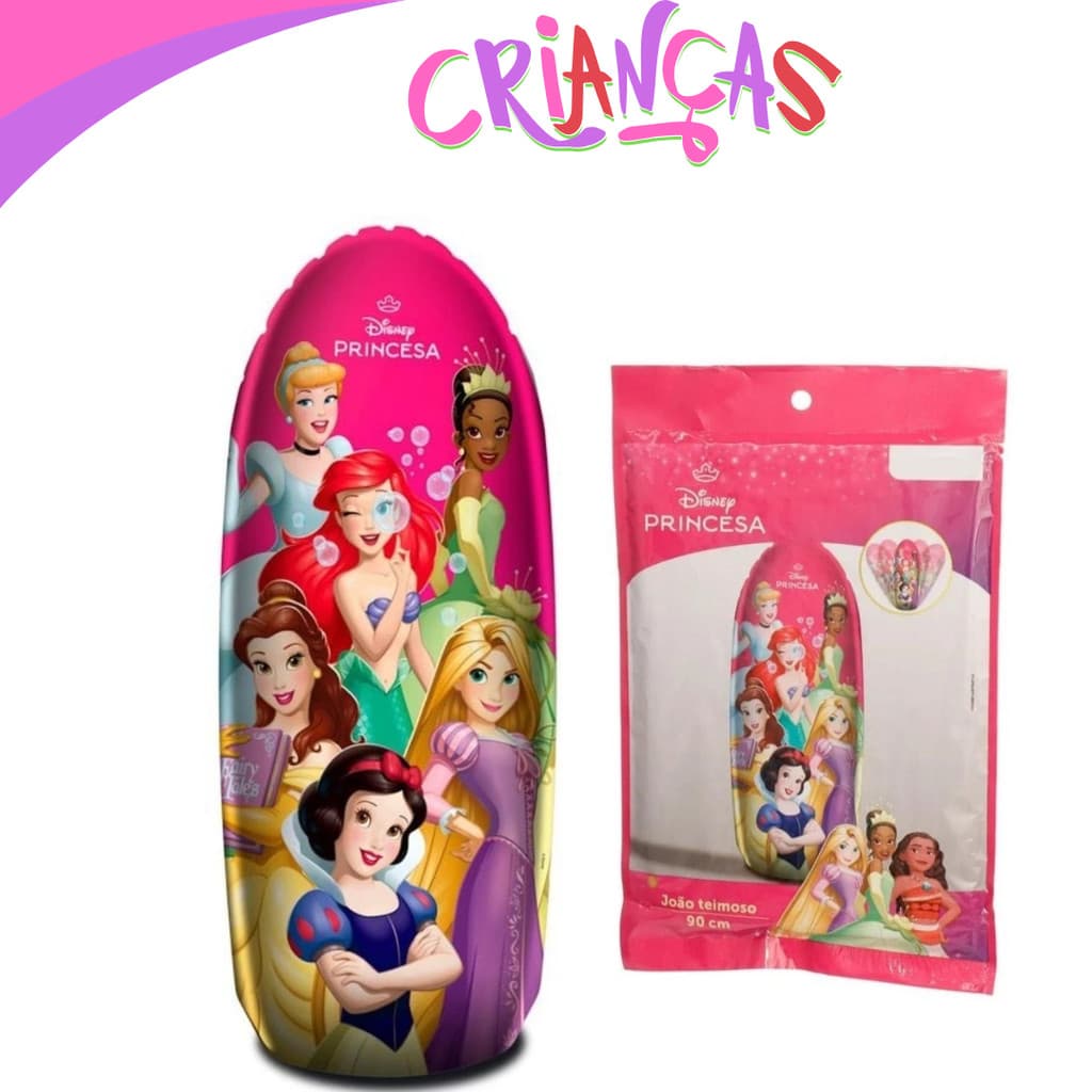 JOAO BOBO TEIMOSO INFLAVEL PRINCESAS 90CM