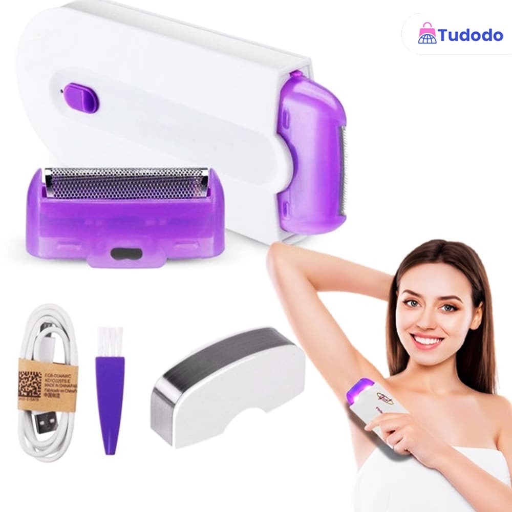 Mini Depilador Recarregável Facial e Corporal para Ambos os Gêneros