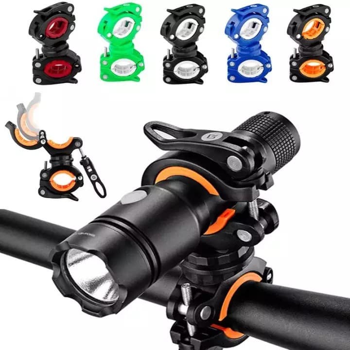 Eslnfnf 360 ° Grampo De Ciclismo De Rotação Lanterna De Montagem Suporte De Universal Bicicleta LED