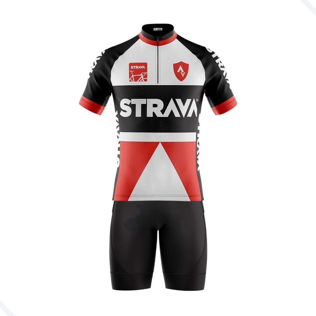 CONJUNTO CICLISMO MASCULINO BERMUDA E CAMISA STRAVA UV 50+