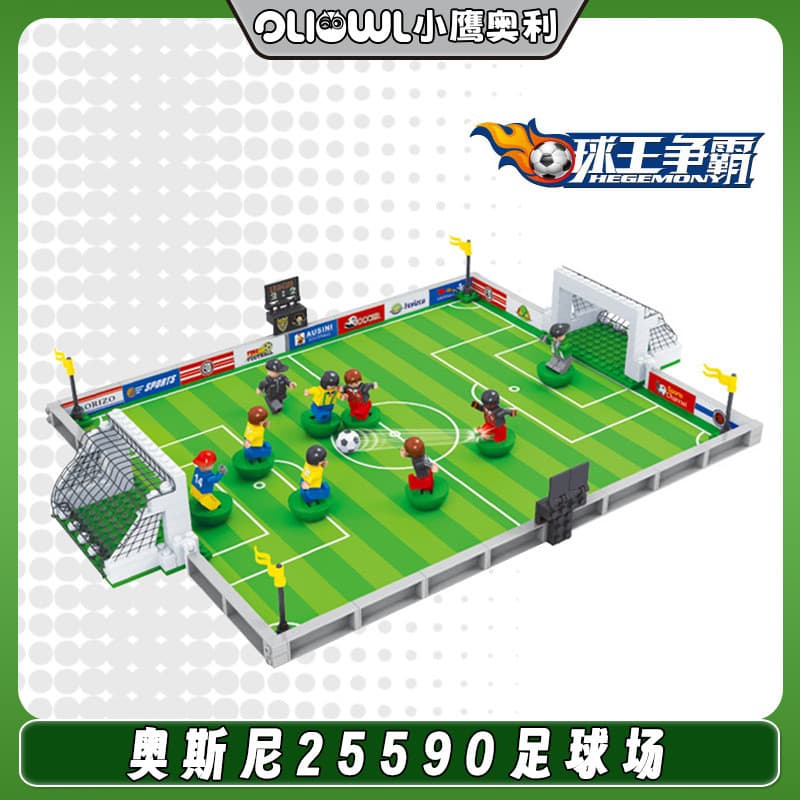 Blocos de construção de cena educacional Lego MOC compatível com a Copa do Mundo de Futebol e brinquedos esportivos