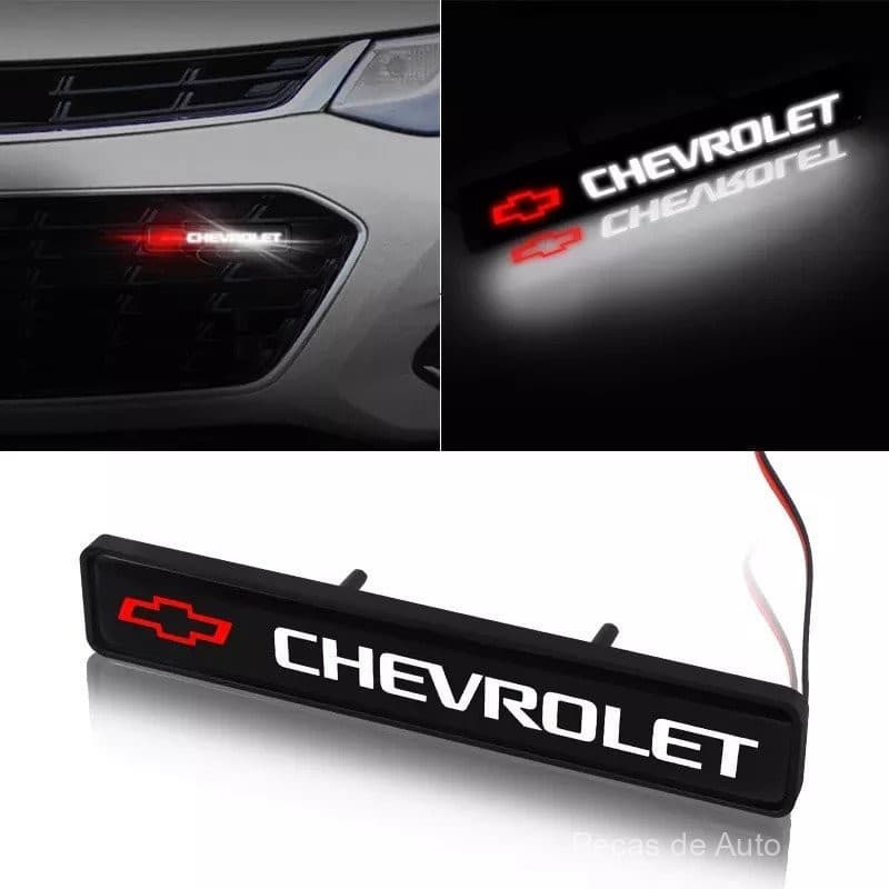 Emblema Frontal de Carro Modificado 3D com Luz LED para Chevrolet Aveo Captiva Optra Trax Cruze Malibu Orlan L9FW