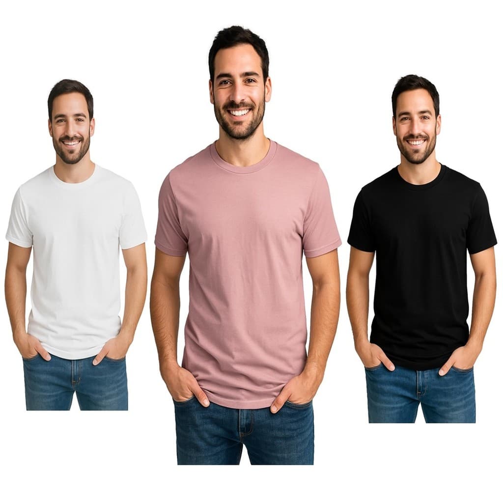 Camiseta Premium Masculina Básica 100% Algodão Fio 30.1 - Conforto e Qualidade 3104