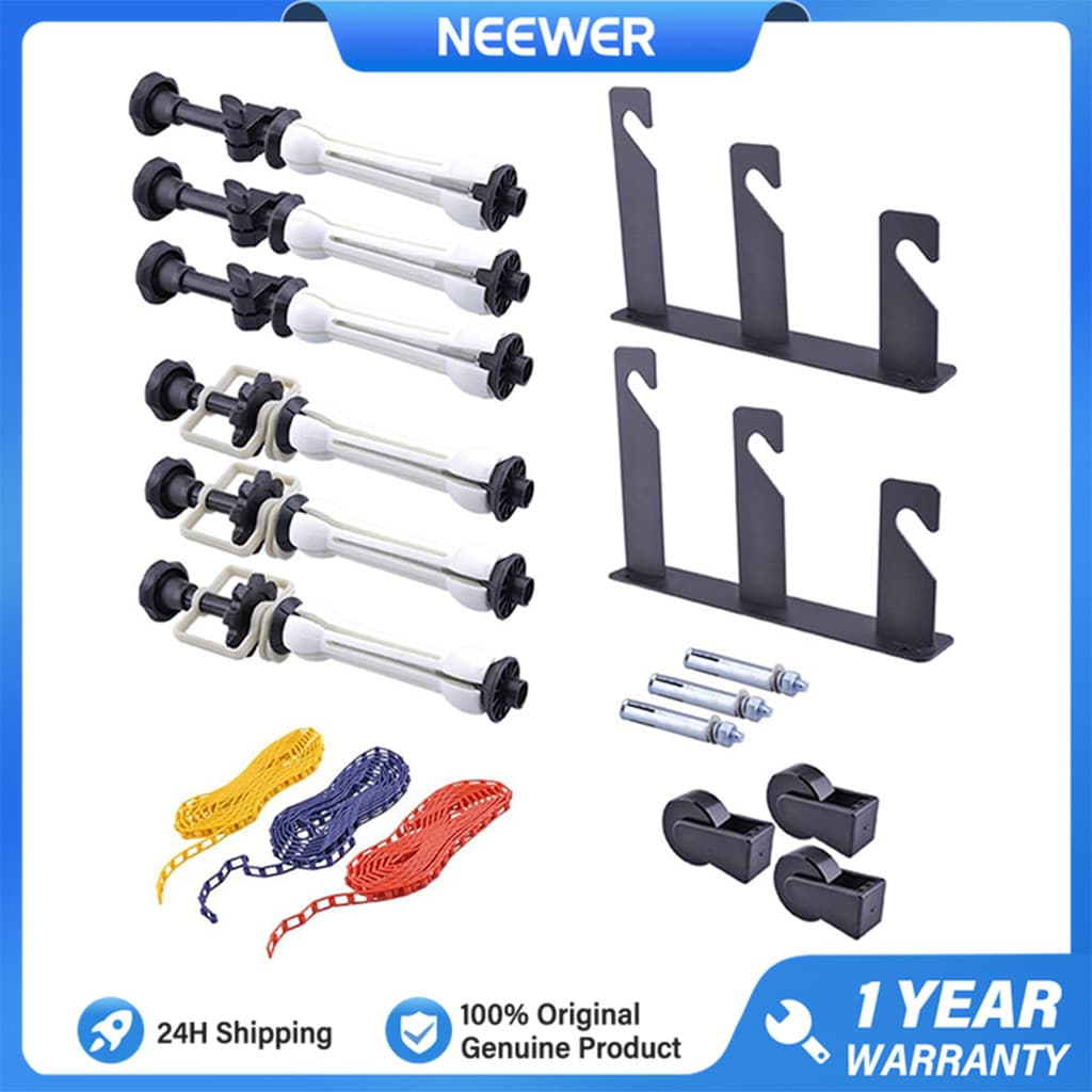 NEEWER Manual De Fotografia Suporte De Parede Com 3 Rolos , Capacidade De Carga Do Sistema De Fundo 10kg/Rolo
