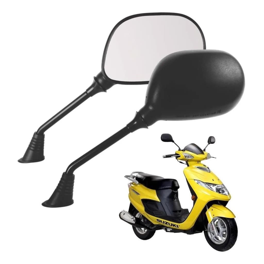 RETROVISOR BURGMAN 125 MOD ORIGINAL PRETO (SLYCK) O PAR 2005 até 2010
