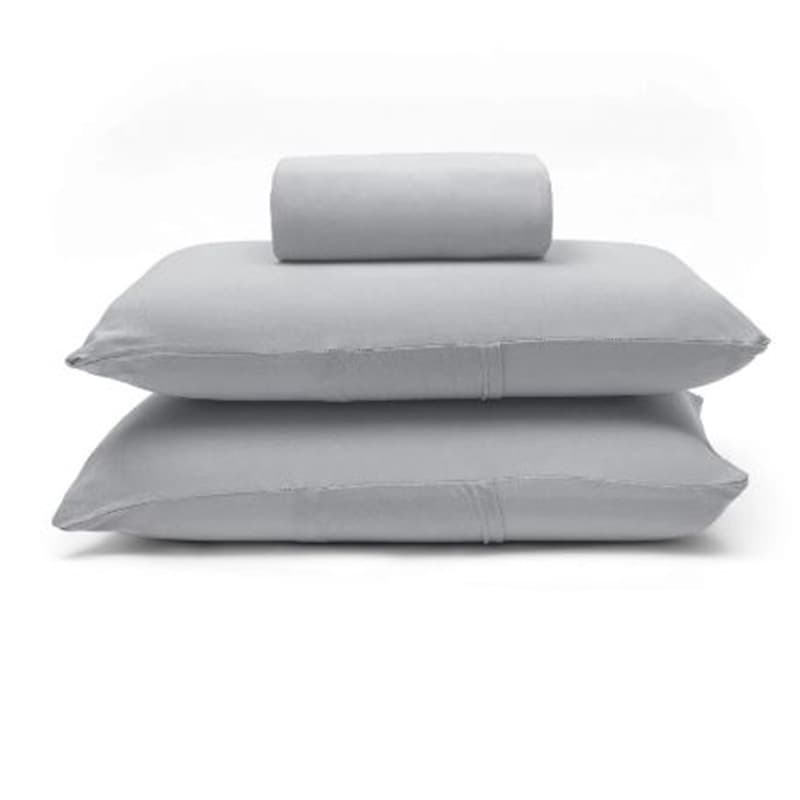 Jogo de Cama Buettner King Malha 100% Algodão Basic Liso 3 Peças Prata