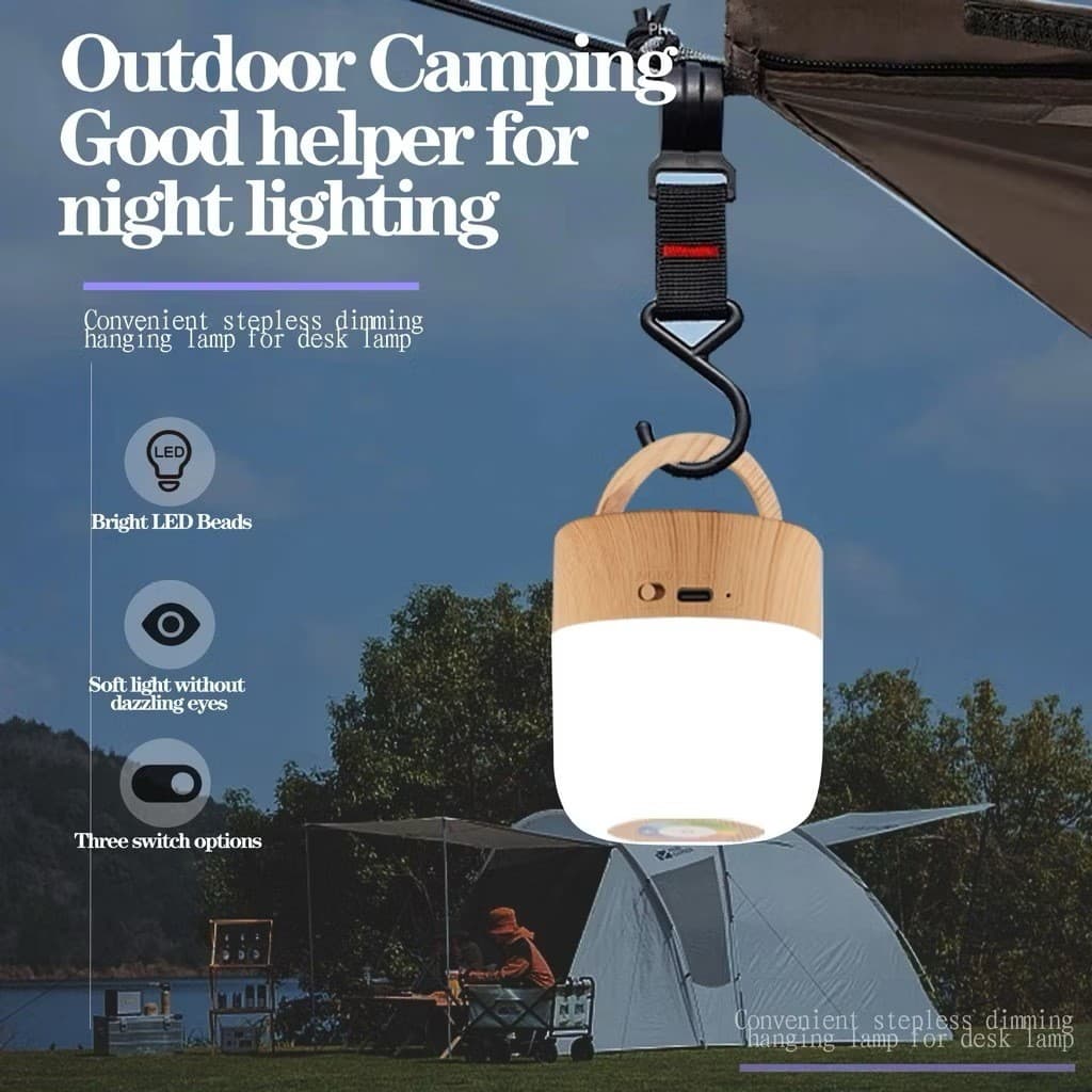 Lâmpada Noturna De Toque Led Touch De Cabeceira Portátil Dormideira Para 3 Cores Mesa Sala De Estar Quarto Camping