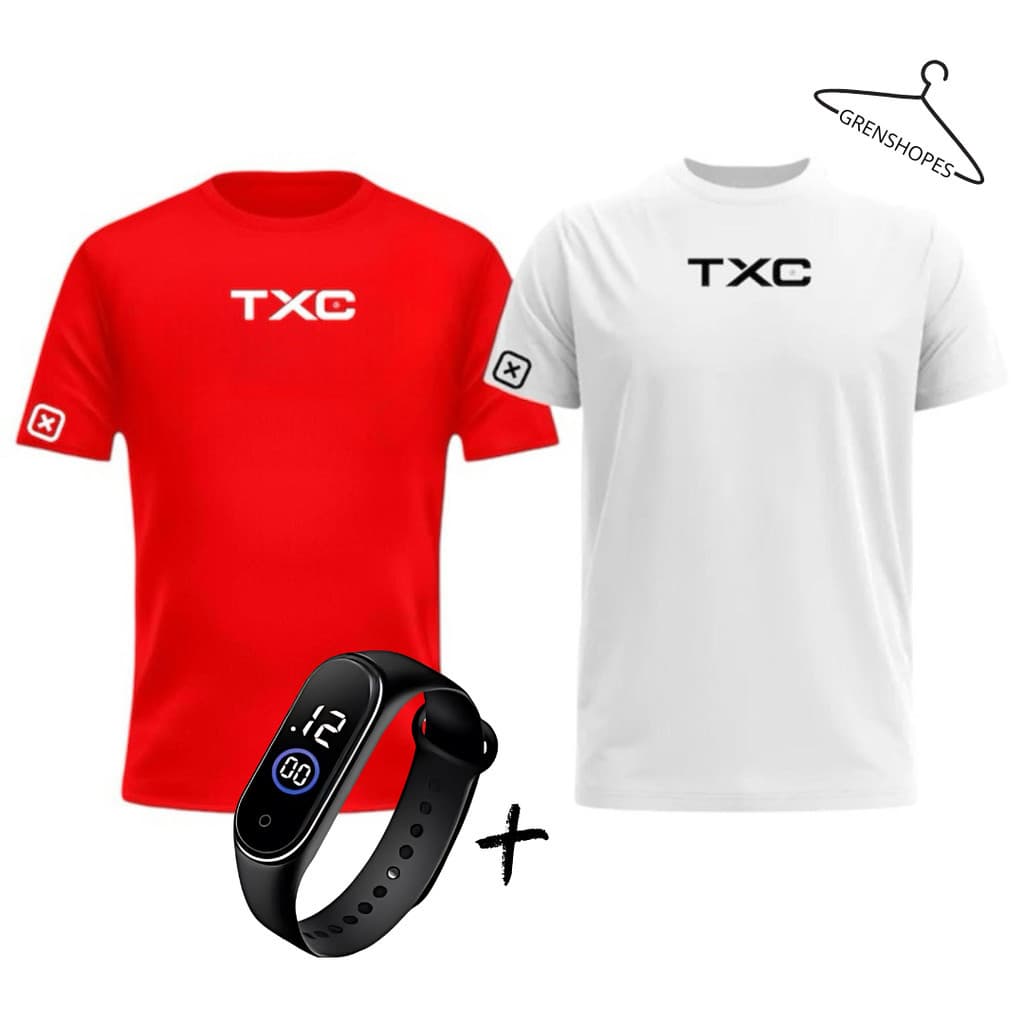 Kit Masculino 2 Camisetas + Relogio TXC Country Rodeio Premium