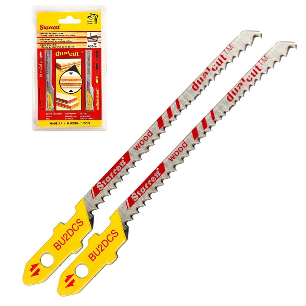 Lâmina Serra Tico Tico Bimetal 50mm 19D STARRET BU2DCS-2 Kit 2 Unidades Corte Metal Profissional