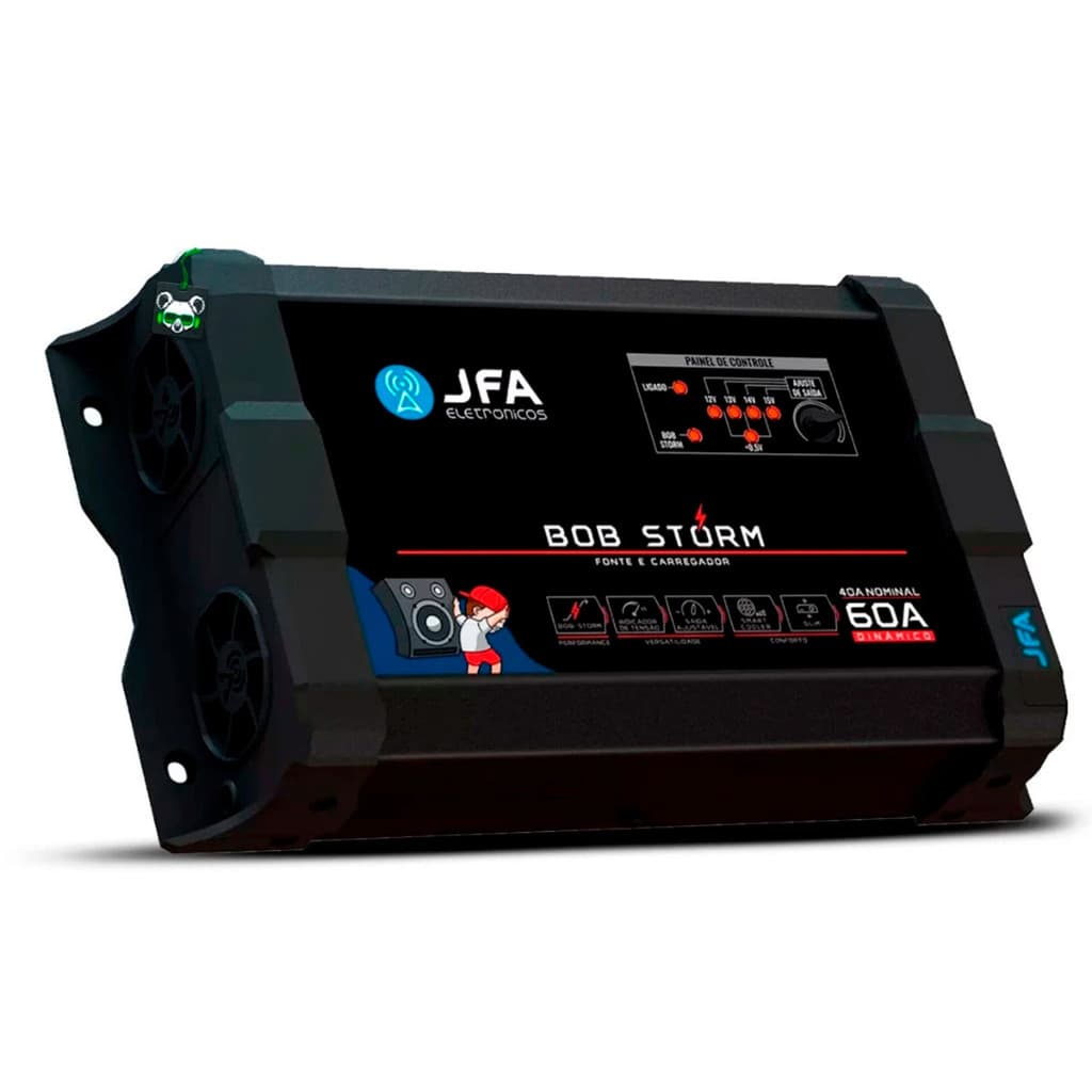 Fonte Automotiva Carregador Bateria 60A Bob Storm Bivolt JFA