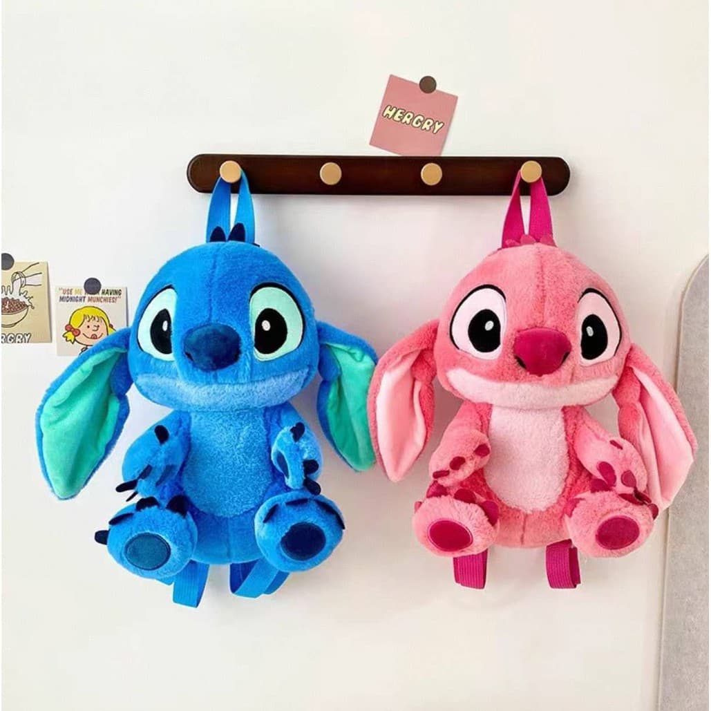 Mochila de Pelúcia Stitch 27cm –  Super Fofa, Confortável e Ideal para Presentear