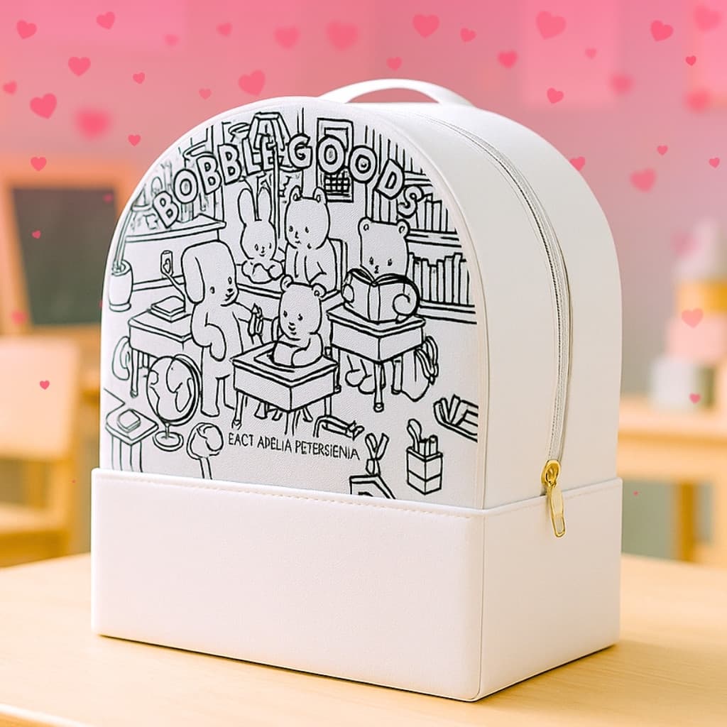 Mochila Escolar para Crianças - Desenhos para Personalizar e Colorir
