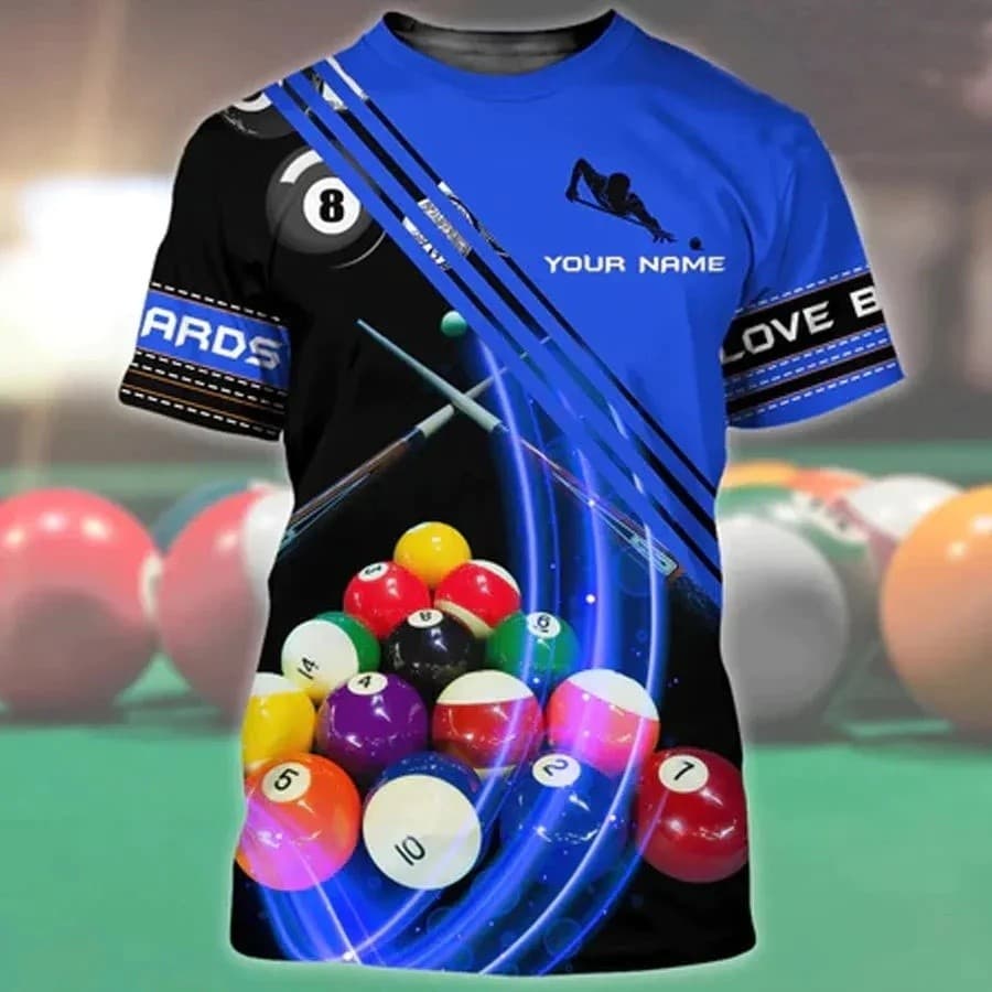 Novo 2025 Verão Moda Masculina Camiseta Bilhar Personalizado 3D Impresso Unisex Para Jogador Harajuku Casual C Camisetas