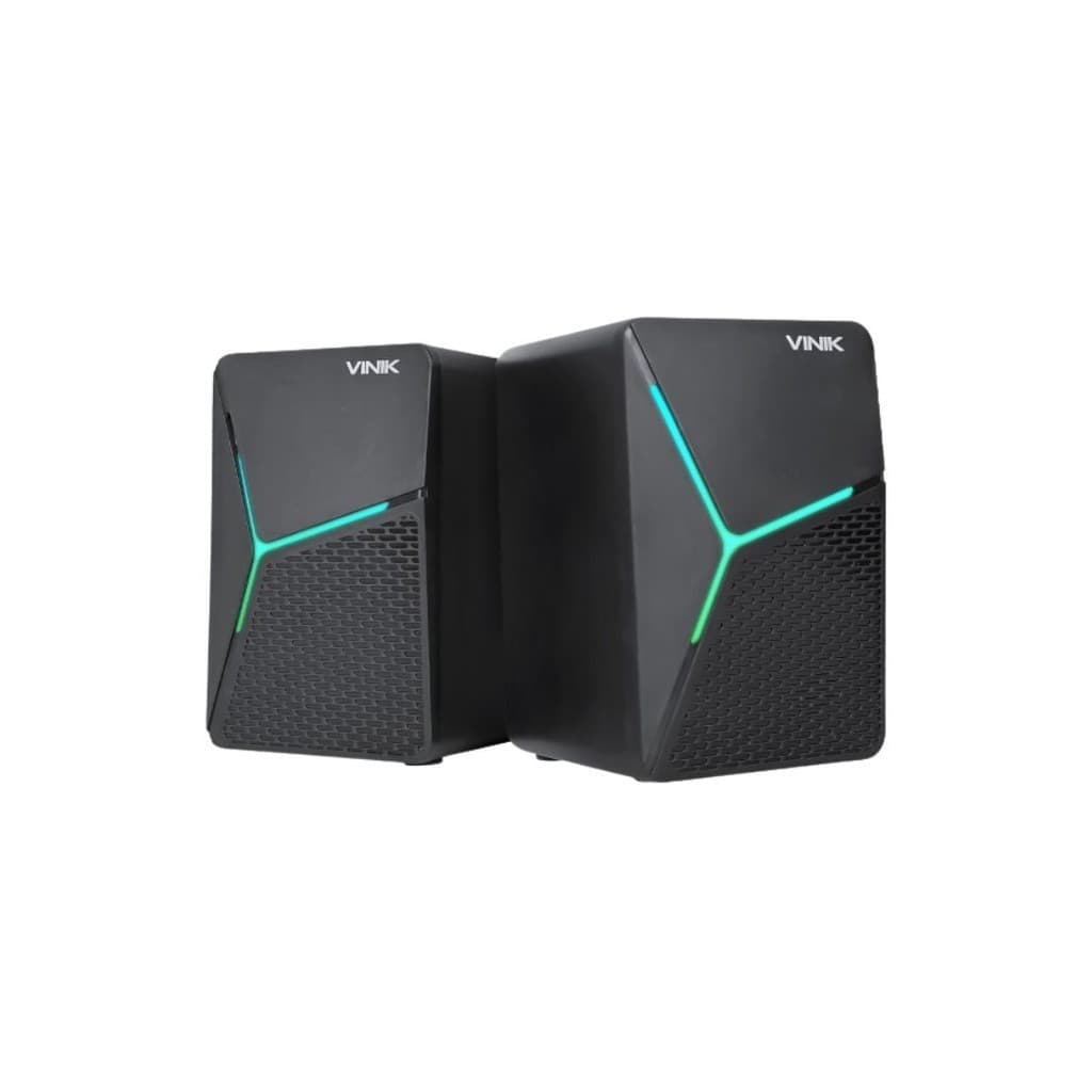 Caixa De Som Vinik Star 6W 2.0 Led Rainbow  Gamer Cor Preto