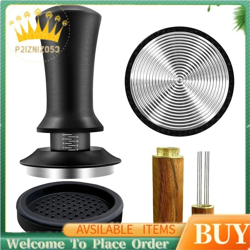 Cafeteira De Café Expresso Tamper 51mm Com Mola Calibrada WDT , Tapete De Silicone , Para Máquina Fácil Instalação