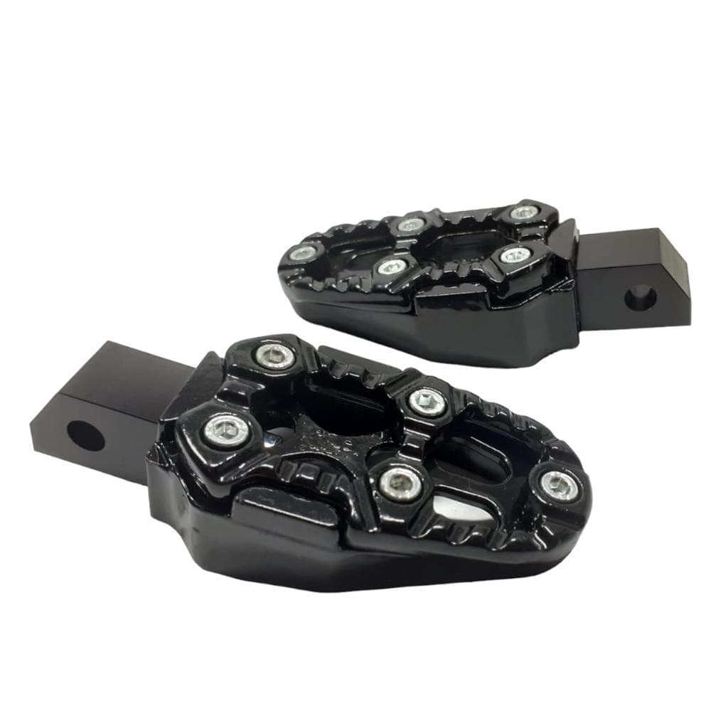 PEDALEIRA PARA MOTO UNIVERSAL ESPORTIVA PEDAL PRETO PAR