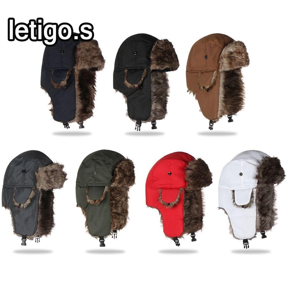 Russo Ushanka Earflap Homens Mulheres Boné Quente De Inverno