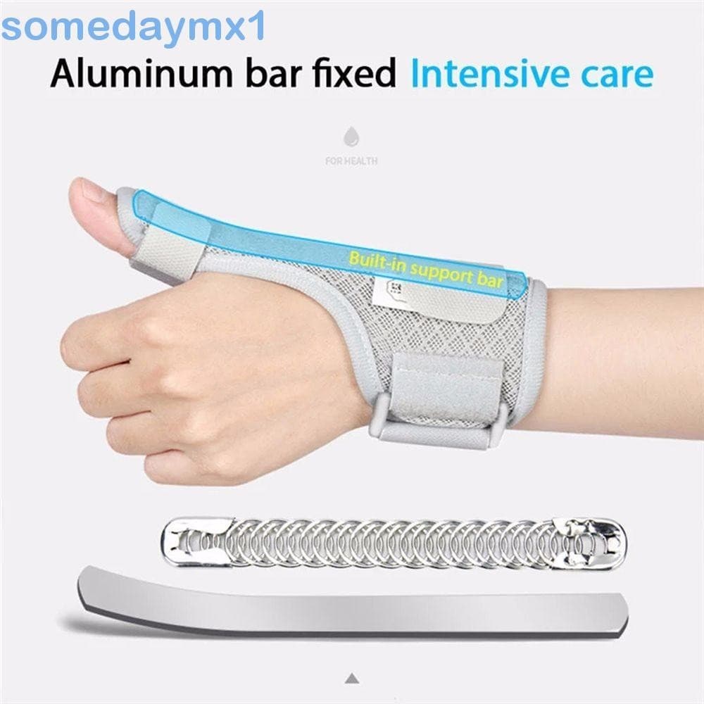 Somedaydaymx1 Pulseira De Pulso Com Tala De Proteção Do Polegar Engrenagem Dedo Ajustável