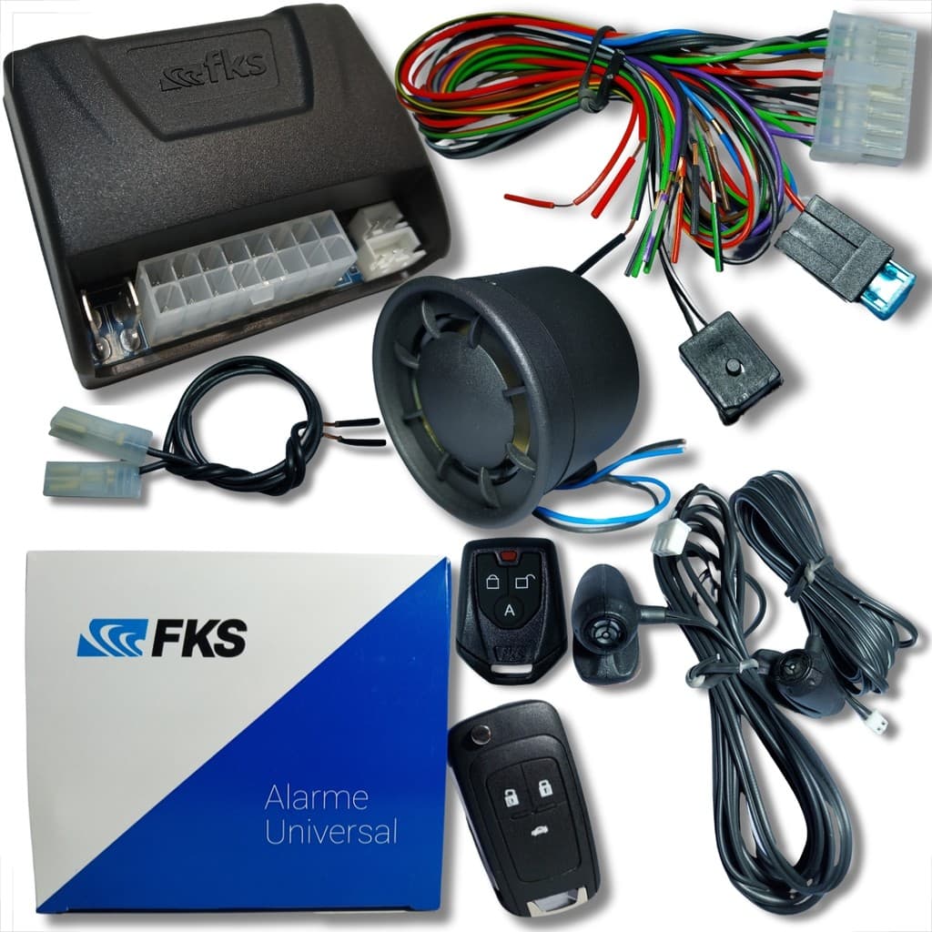 ALARME AUTOMOTIVO LINHA GM COM CHAVE CANIVETE E BLOQUEADOR CHEVROLET 902 CB CR941/CR710 FKS COMPLETO