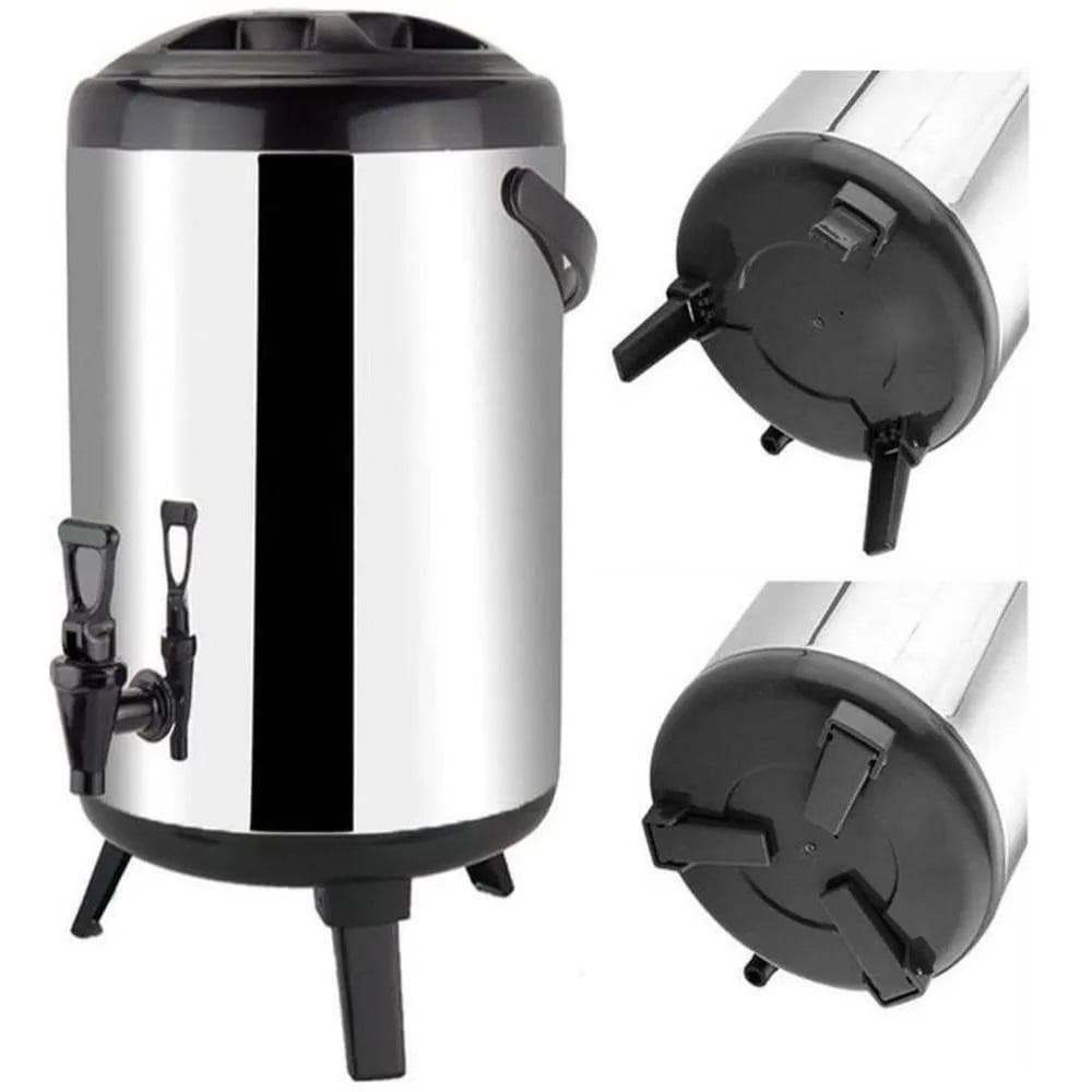 GARRAFA TÉRMICA 8L INOX BOTIJÃO PARA CAFÉ LEITE QUENTE E FRIO