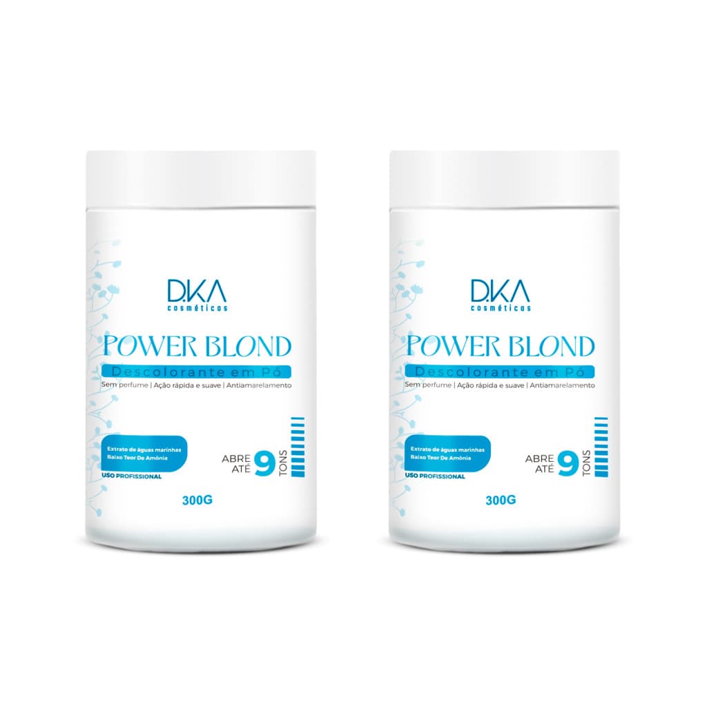 2 Uni Pó Descolorante Power Blond 300gr DKA Cosméticos