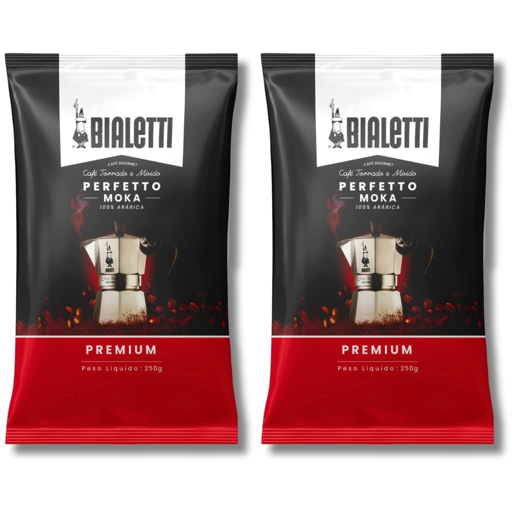 Café Moído Bialetti Gourmet Moagem Média Para Moka Express 250g Kit 2 Unidades