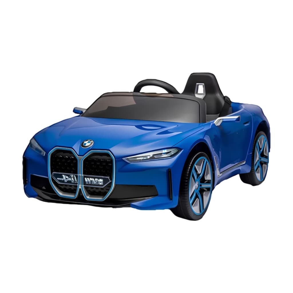 Carro Elétrico Infantil BMW I4 12v Azul Controle Remoto Luz Som