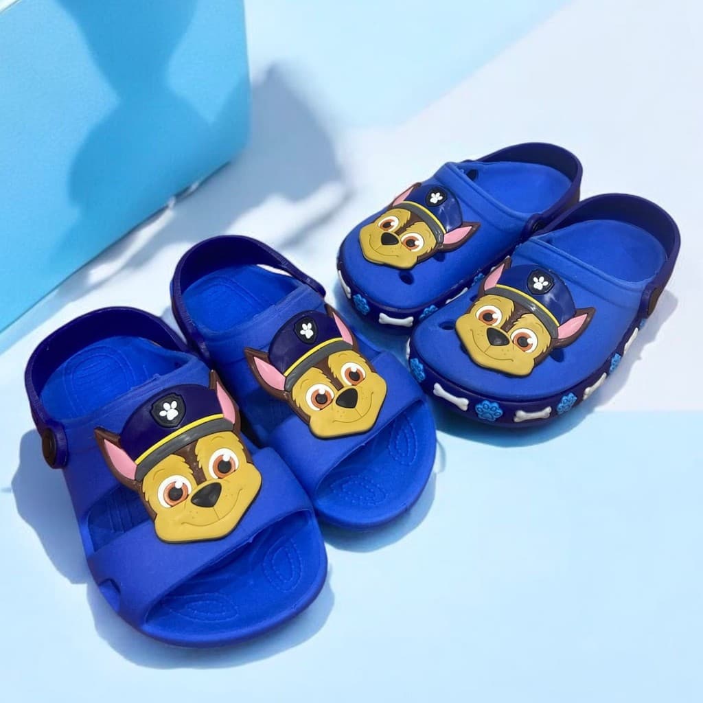 Kit 2 Pares Babuche + Sandália Infantil Menino Azul Masculino Original Lançamento Compre Já
