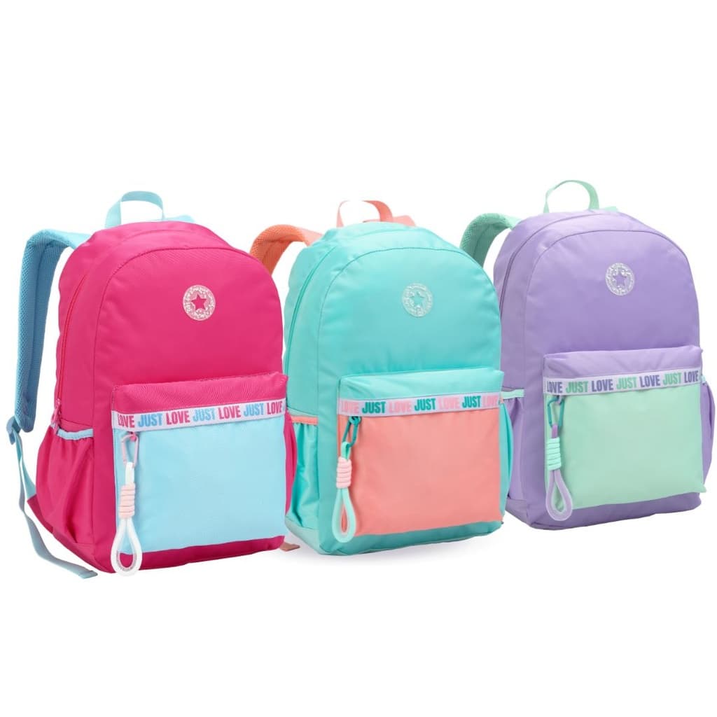 Mochila Escolar Juvenil Feminina Multicolor