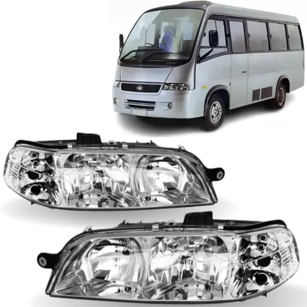 PAR FAROL MICRO ONIBUS AGRALE VOLARE A5 A6 A8 W8 2002 A 2005