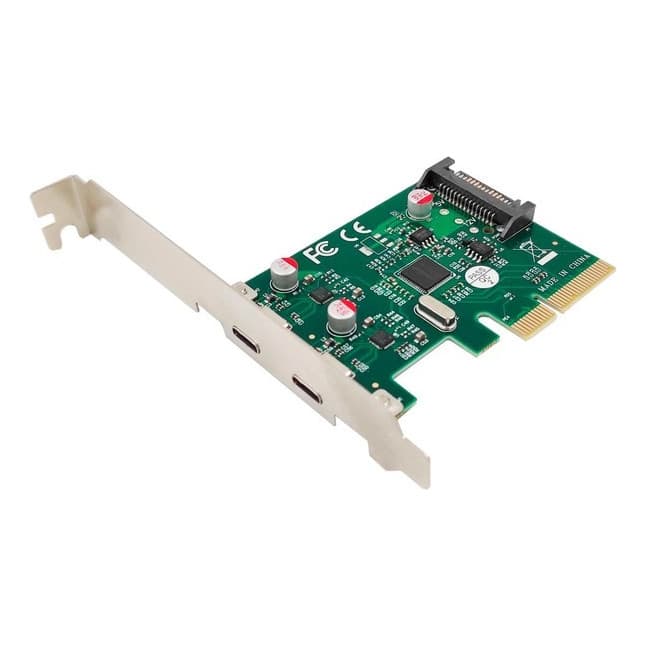 Placa Type-c Pci-express X4 Normal E Low Profile 2 Portas