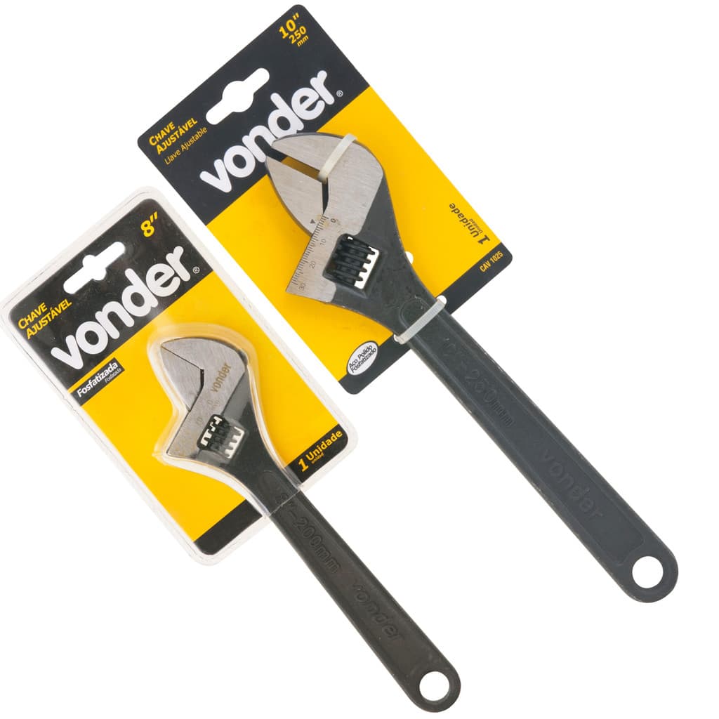 Kit Chave Ajustável 8 e 10 Inglesa Fosfatizado Vonder