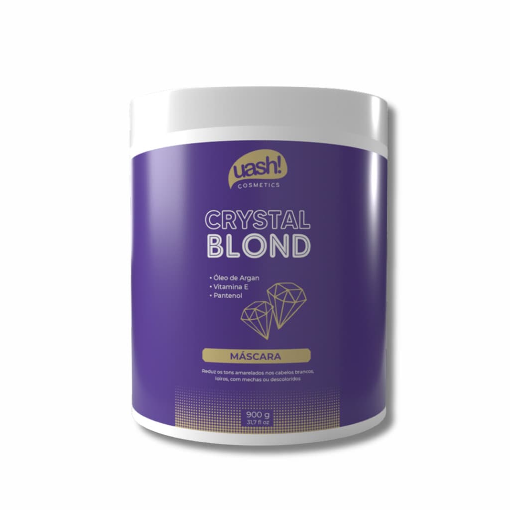 Máscara Uash Crystal Blond 900g - Para Cabelos Loiros
