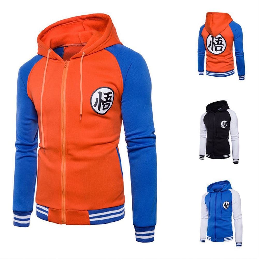 Novo Jaqueta com Capuz e Zíper Varsity de Anime Japonês Dragon Ball Goku XXXL LISP