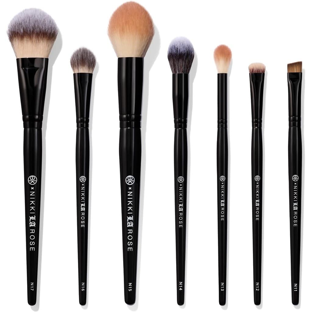BK x Nikki Pro Artist Makeup Brush Set 7PCS Profissional Rosto Pó Blush Sombra Brow Liner Pincéis Cosméticos