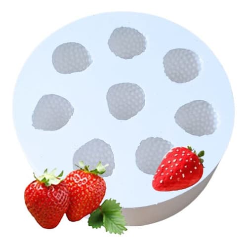 Molde Silicone Morango Amor 3d Vela Confeitaria Artesanato