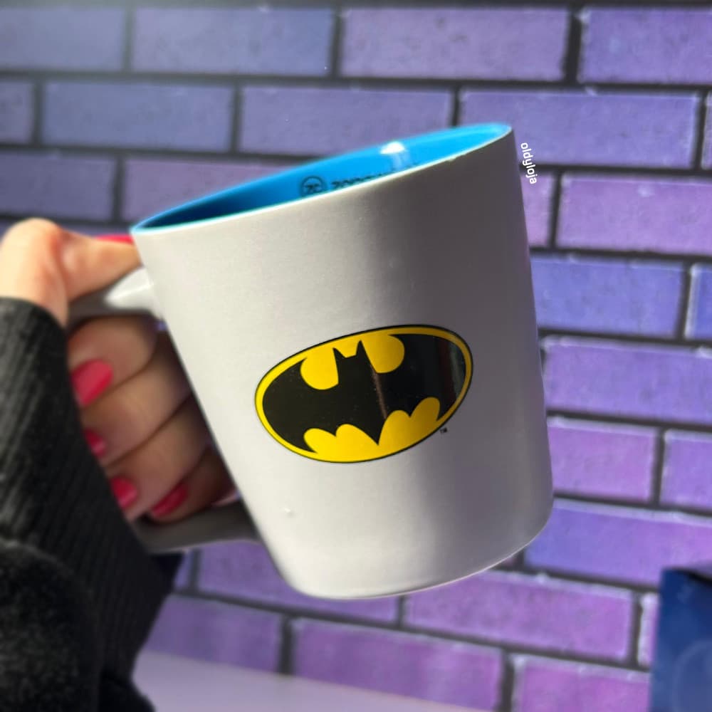 Caneca Batman 400ml Cerâmica Licenciada Presente de Natal amigo Secreto Fã DC Liga da Justiça