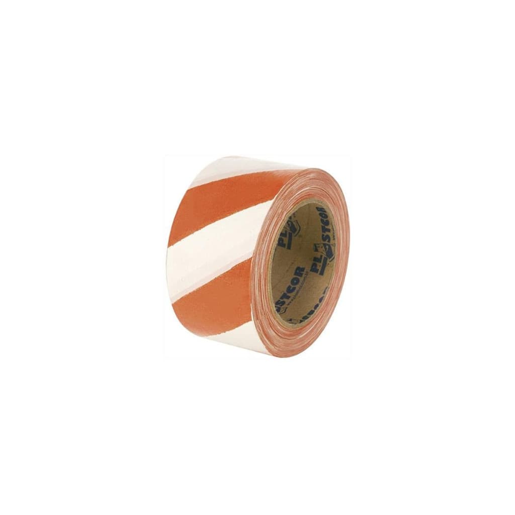 Fita Zebrada Laranja/branco 70mmx200mt - Plastcor