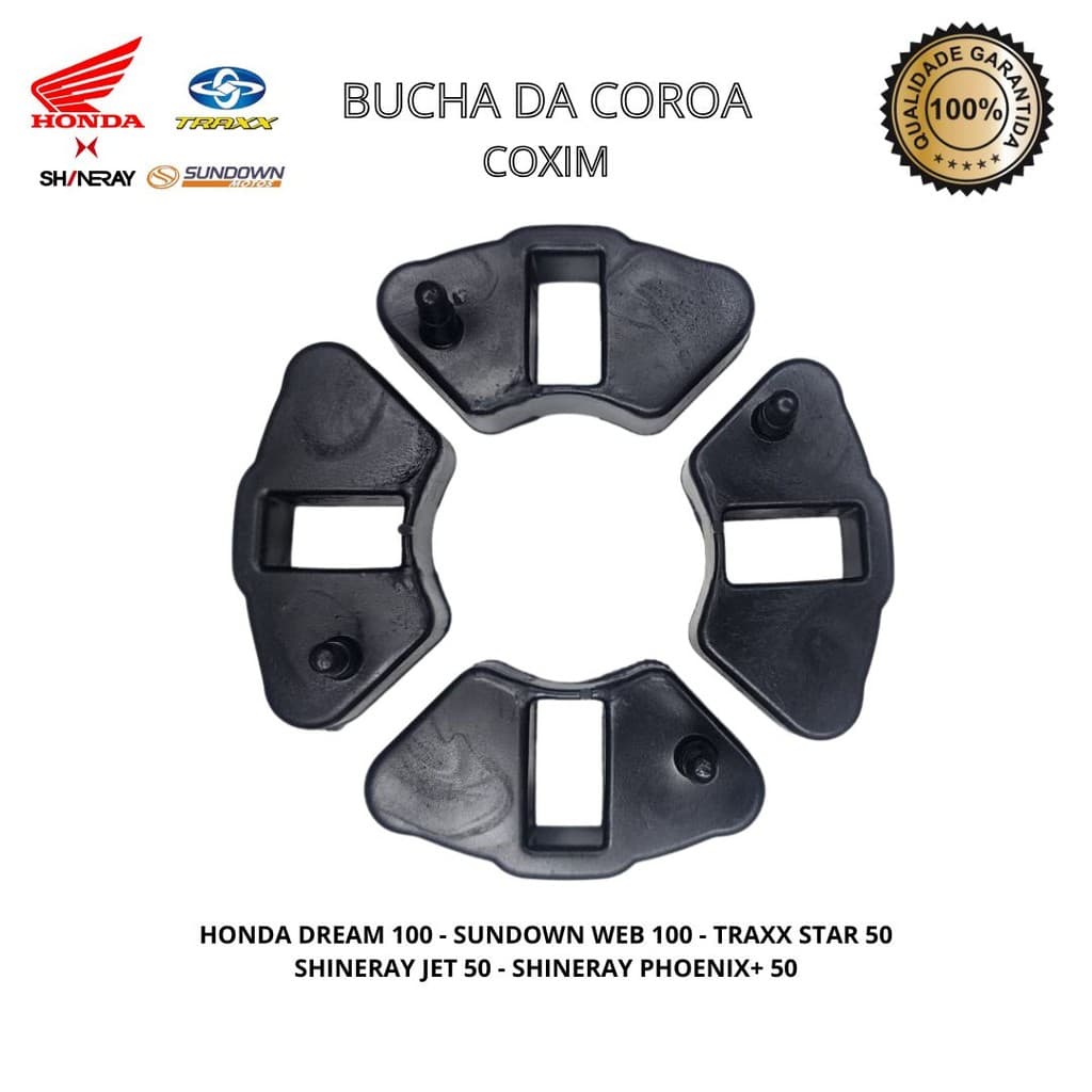 Bucha Da Coroa Coxim Moto Shineray Jet 50 Phoenix 50 Super Smart 50 Retrô 50 Bike 50 XY 50 PVC